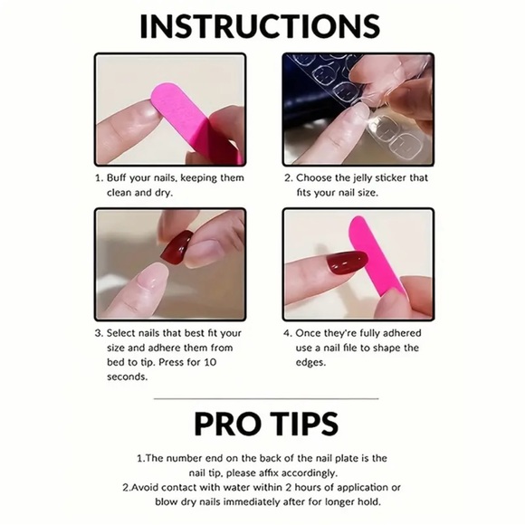 Press-On Nails, NIB, Purple, Gold & Pink, Beautiful, DIY, Instant Manicu… - Picture 9 of 9